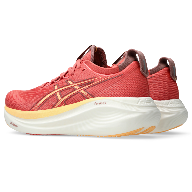 ASICS SHOE GEL-NIMBUS 27 WN DARK PINK CLAY/ORANGE GLOW (AW25)