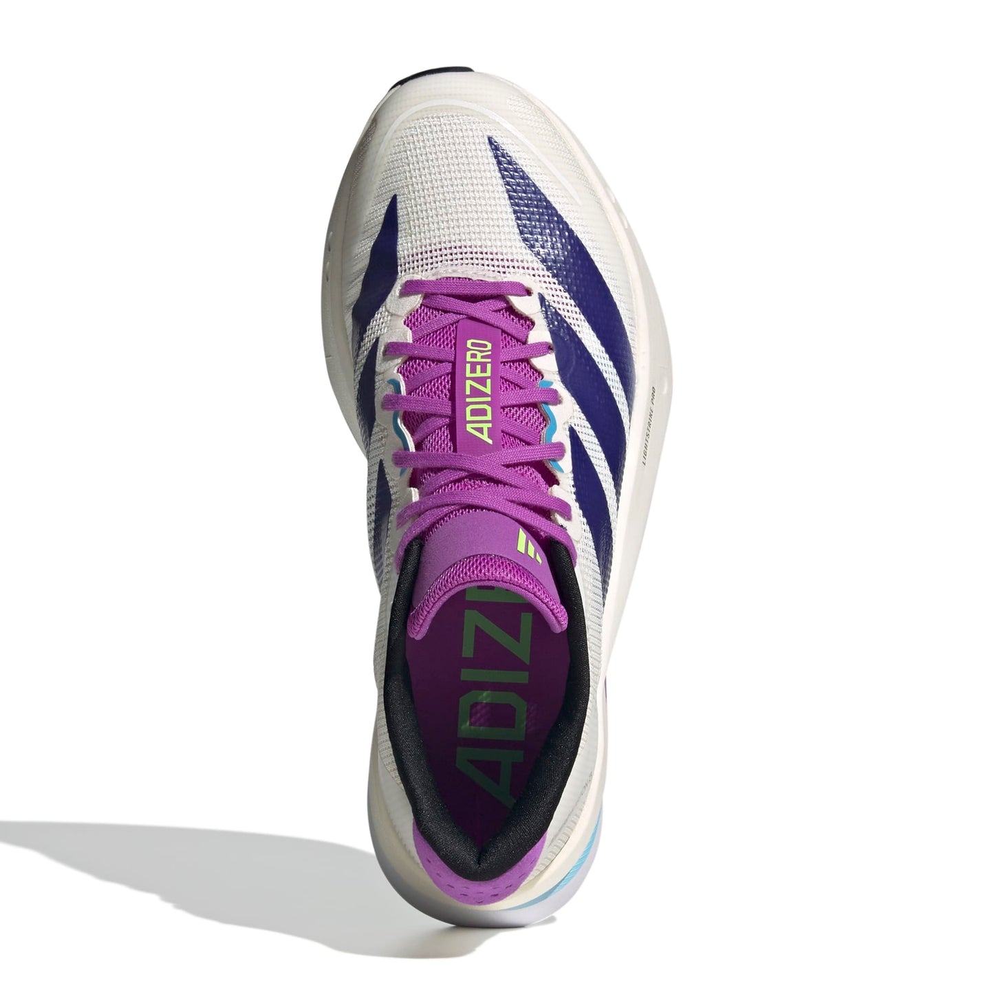 ADIDAS SHOE ADIZERO BOSTON 13 WN WHITE/PURPLE/LIME BURST (AW25)