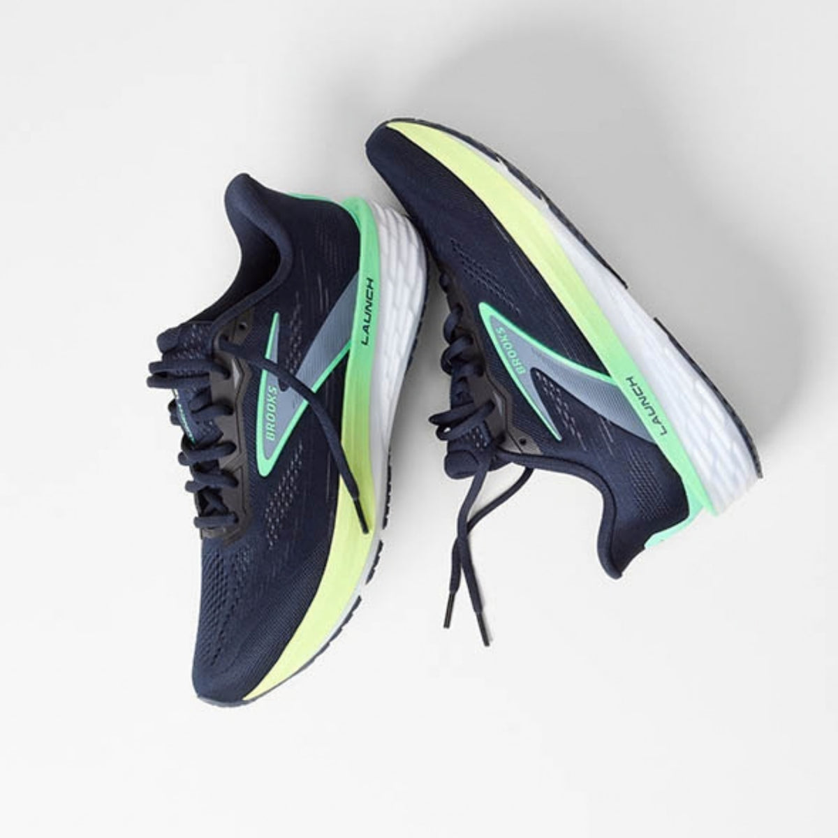 BROOKS SHOE LAUNCH 12 MN NAVY/WHITE/GREEN (AW26)
