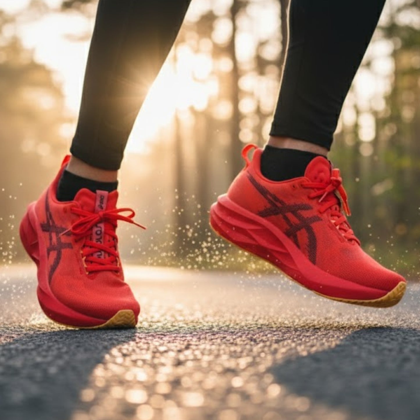 ASICS SHOE NOVABLAST 5 MN FLASH RED/EDO PURPLE (AW25)