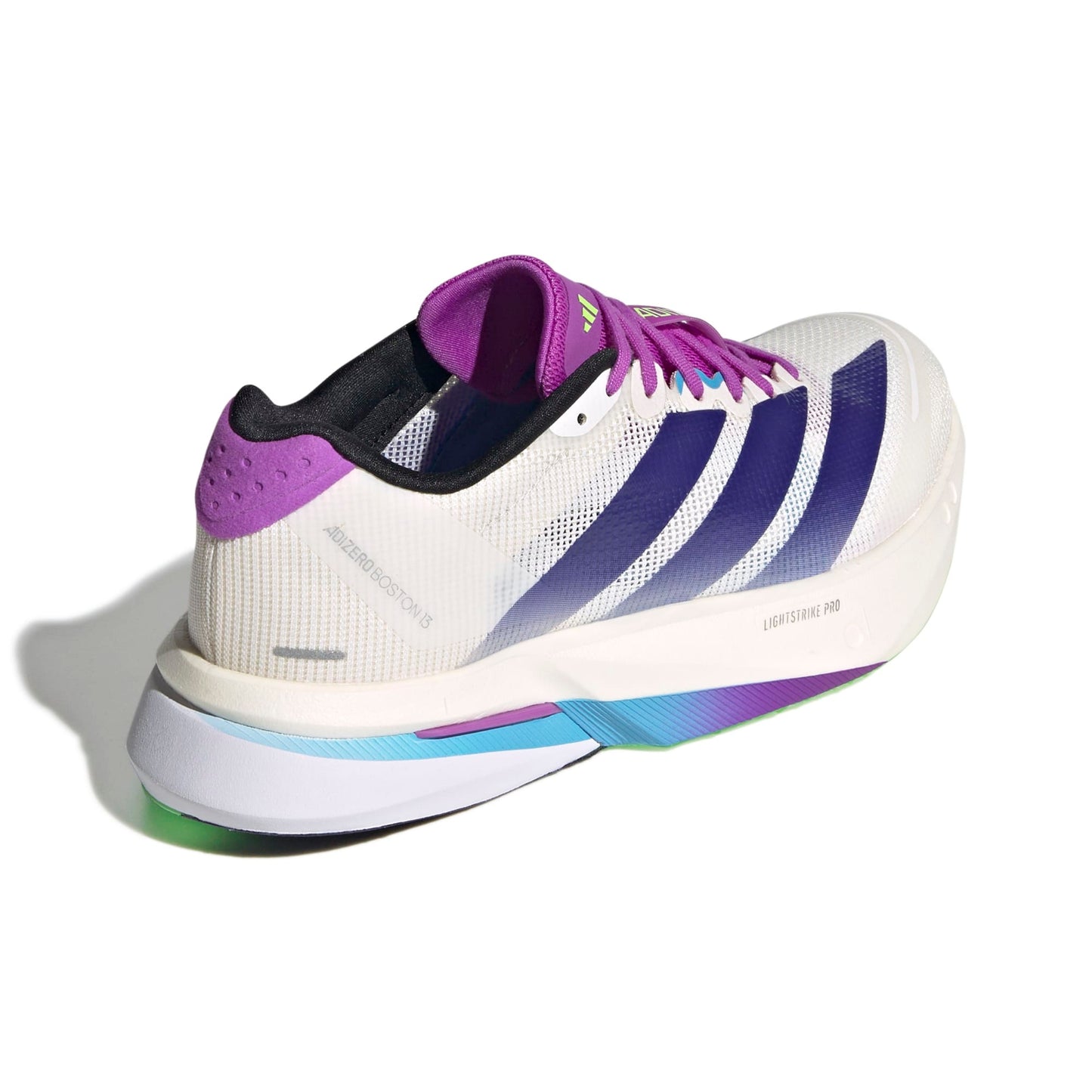 ADIDAS SHOE ADIZERO BOSTON 13 WN WHITE/PURPLE/LIME BURST (AW25)