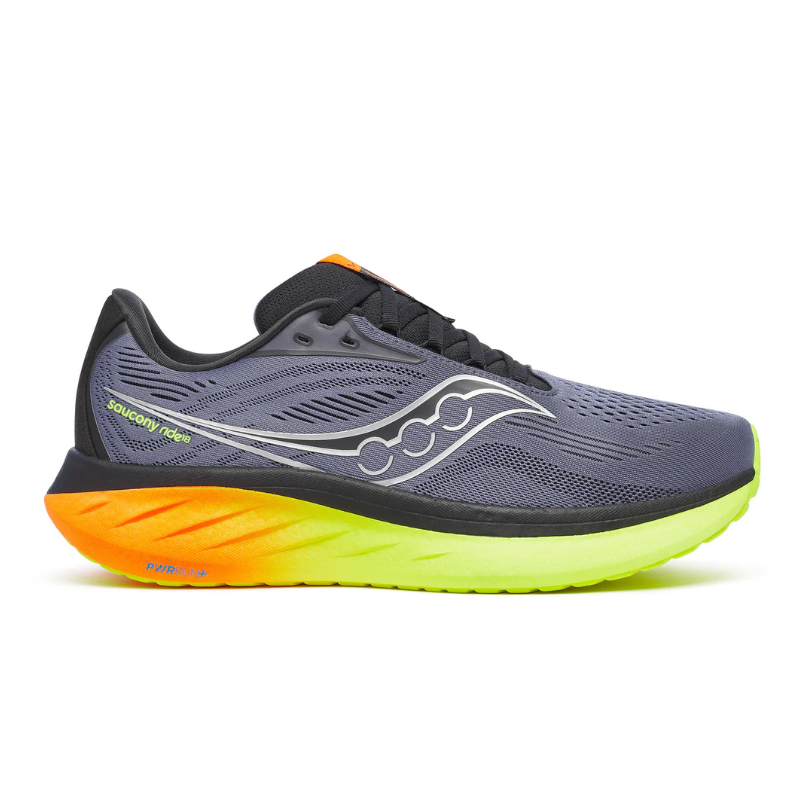 SAUCONY SHOE RIDE 18 MN SHADOW/VIZI/FONCE (AW25)