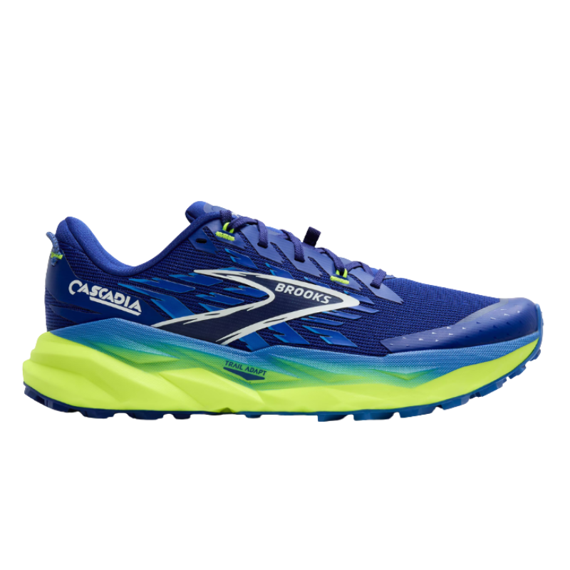 BROOKS SHOE CASCADIA 19 MN SURF THE WEB/NIGHTLIFE/WHITE (AW25)