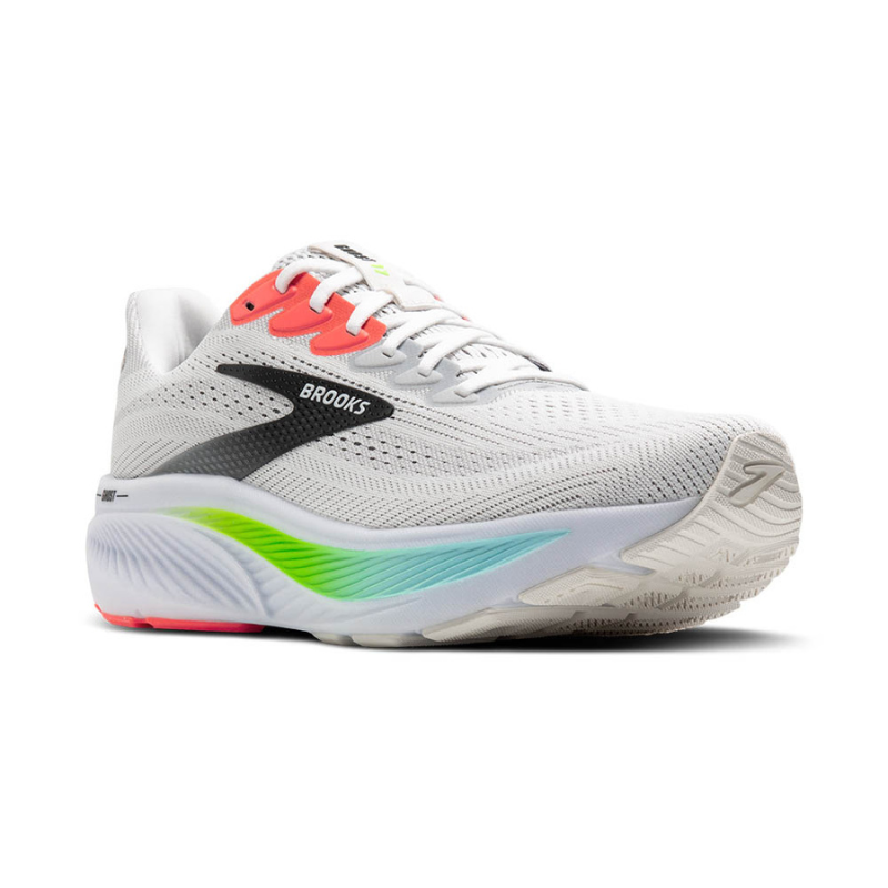 BROOKS SHOE GHOST 17 MN WHITE/PINK CLAY/GECKO (AW25)