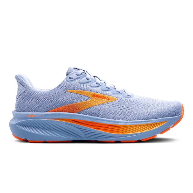 BROOKS SHOE GHOST 17 WN BLUE HERON/WHITE/ORANGE (AW25)