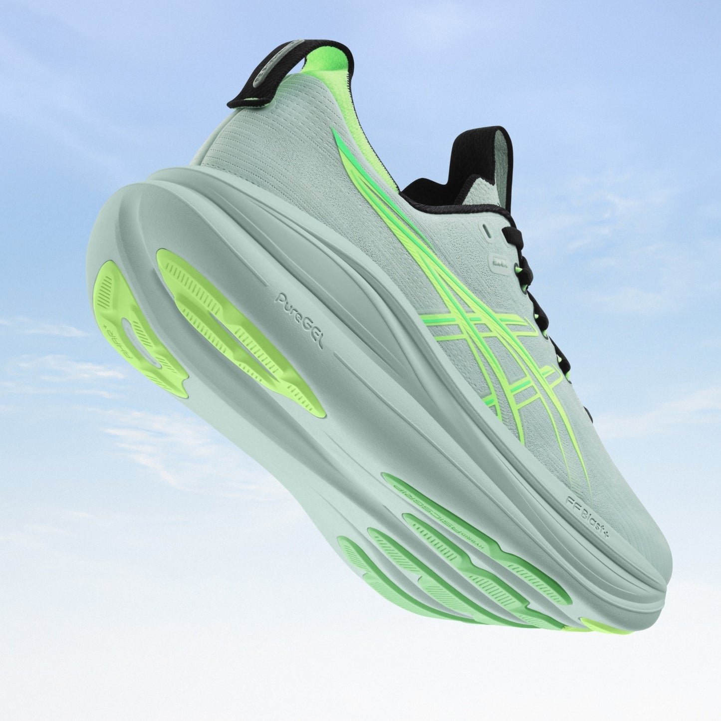 ASICS SHOE GEL-NIMBUS 28 MN COLD MOSS/ILLUMINATE GREEN (SS26)