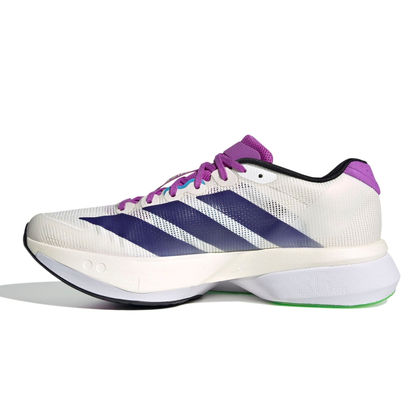 ADIDAS SHOE ADIZERO BOSTON 13 WN WHITE/PURPLE/LIME BURST (AW25)