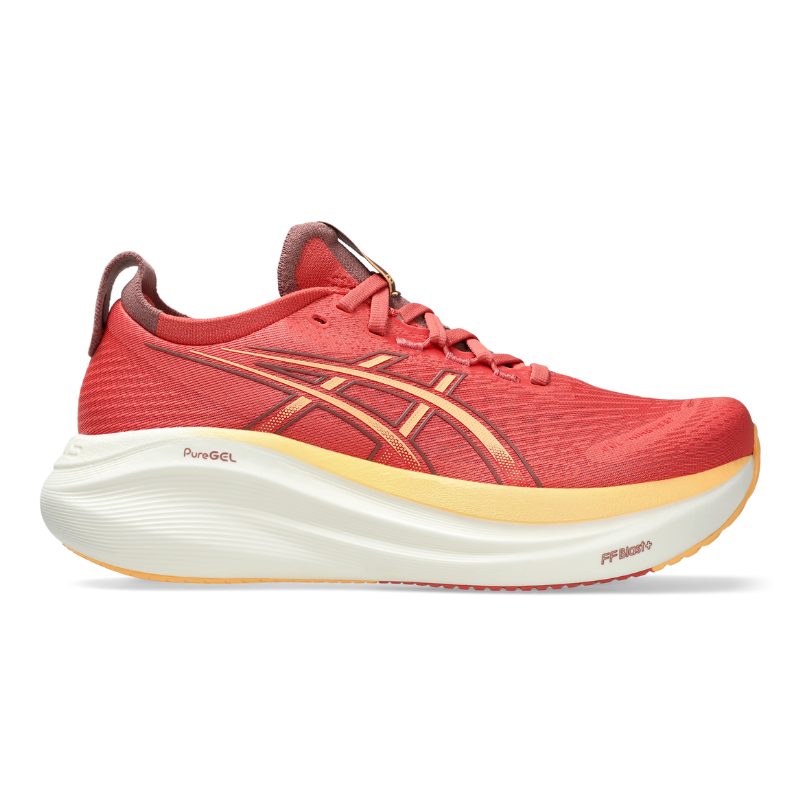 ASICS SHOE GEL-NIMBUS 27 WN DARK PINK CLAY/ORANGE GLOW (AW25)