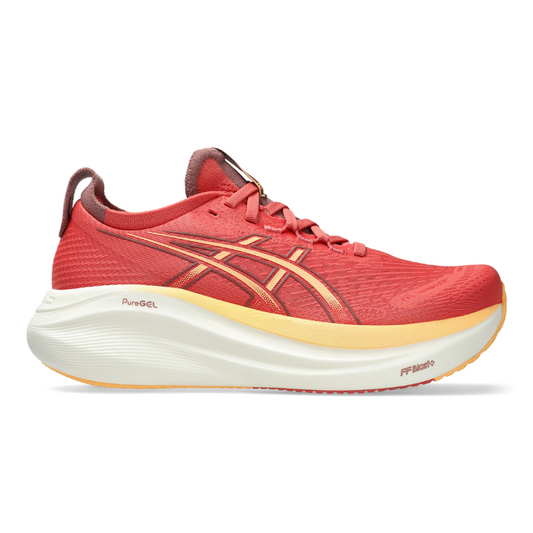 ASICS SHOE GEL-NIMBUS 27 WN DARK PINK CLAY/ORANGE GLOW (AW25)