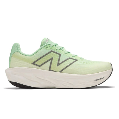 Light green running shoe with New Balance logo on a white background