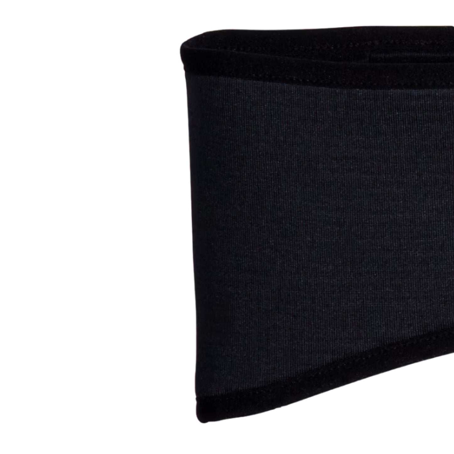Close up of a black headband on a white background