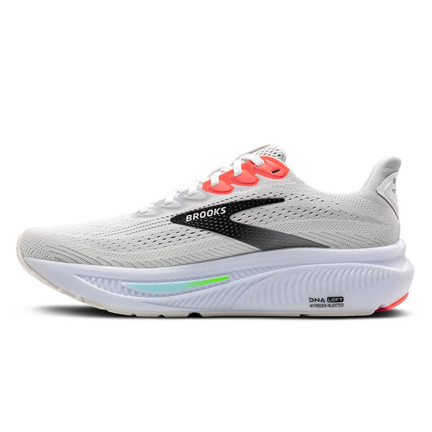 BROOKS SHOE GHOST 17 MN WHITE/PINK CLAY/GECKO (AW25)