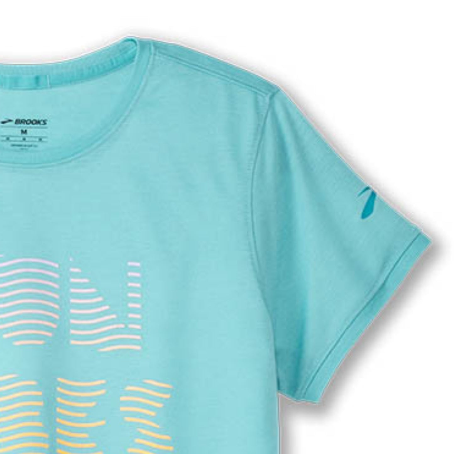 BROOKS SHIRT TEE DISTANCE 3.0 WN AQUA/RUN VIBES (AW25)