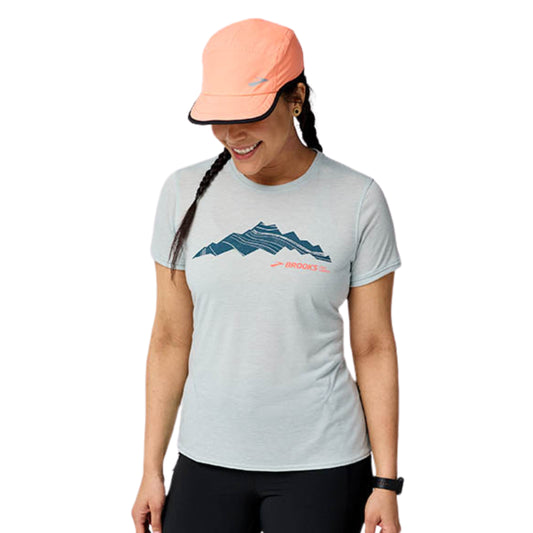 BROOKS SHIRT TEE DISTANCE 3.0 WN BIT OF BLUE/OUT OF RANGE (AW25)