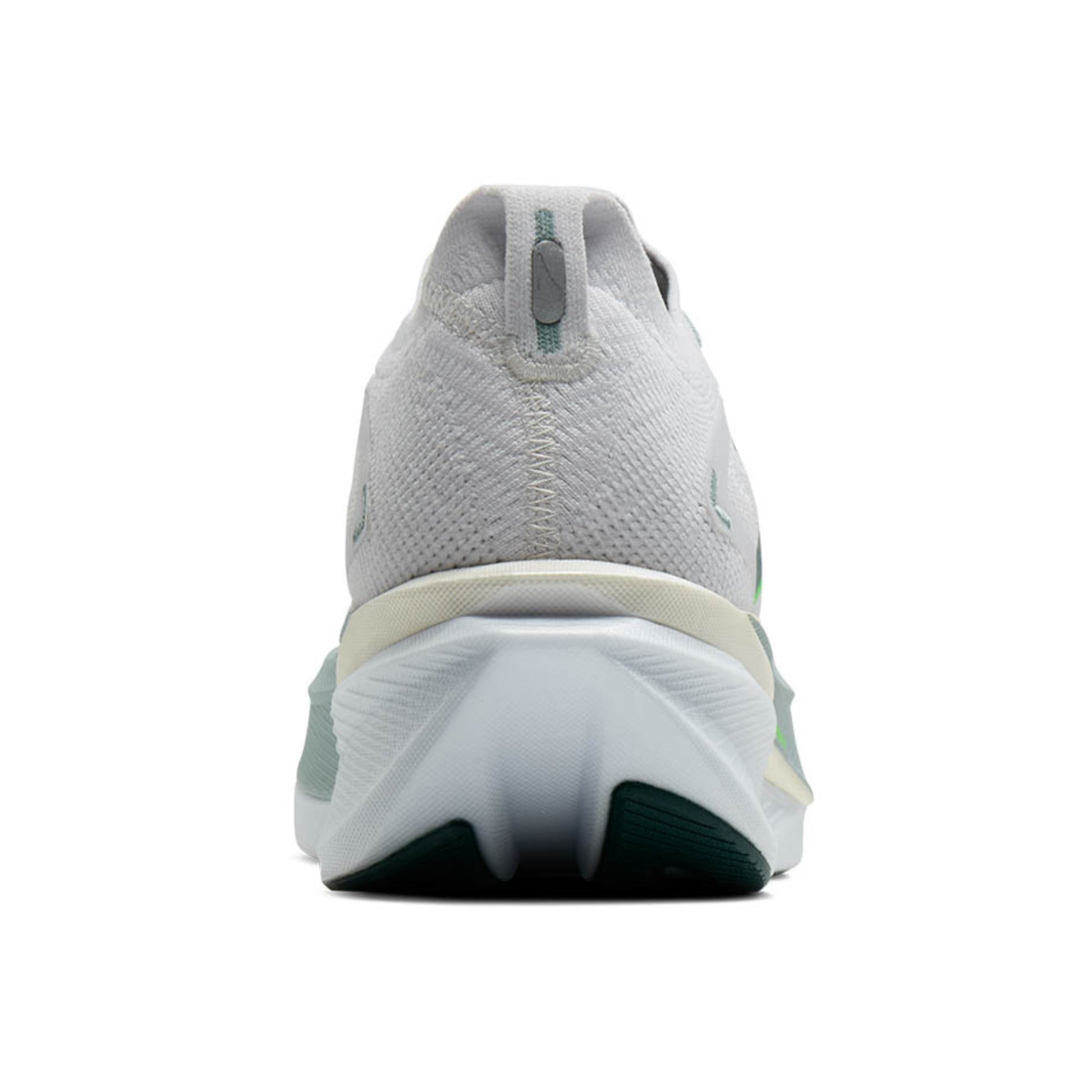 Back view of a Brooks running shoe with a white sole on a white background