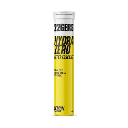 A single tube of 226ERS Hydra Zero Effervescent tablets, featuring a bright yellow and white design with bold black text, on a plain white background.