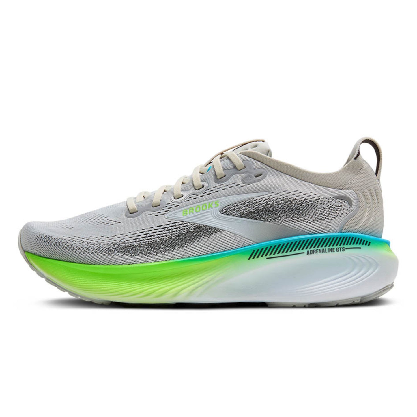 BROOKS SHOE ADRENALINE GTS 25 MN OYSTER/GREEN GECKO/BLUE (SS26)