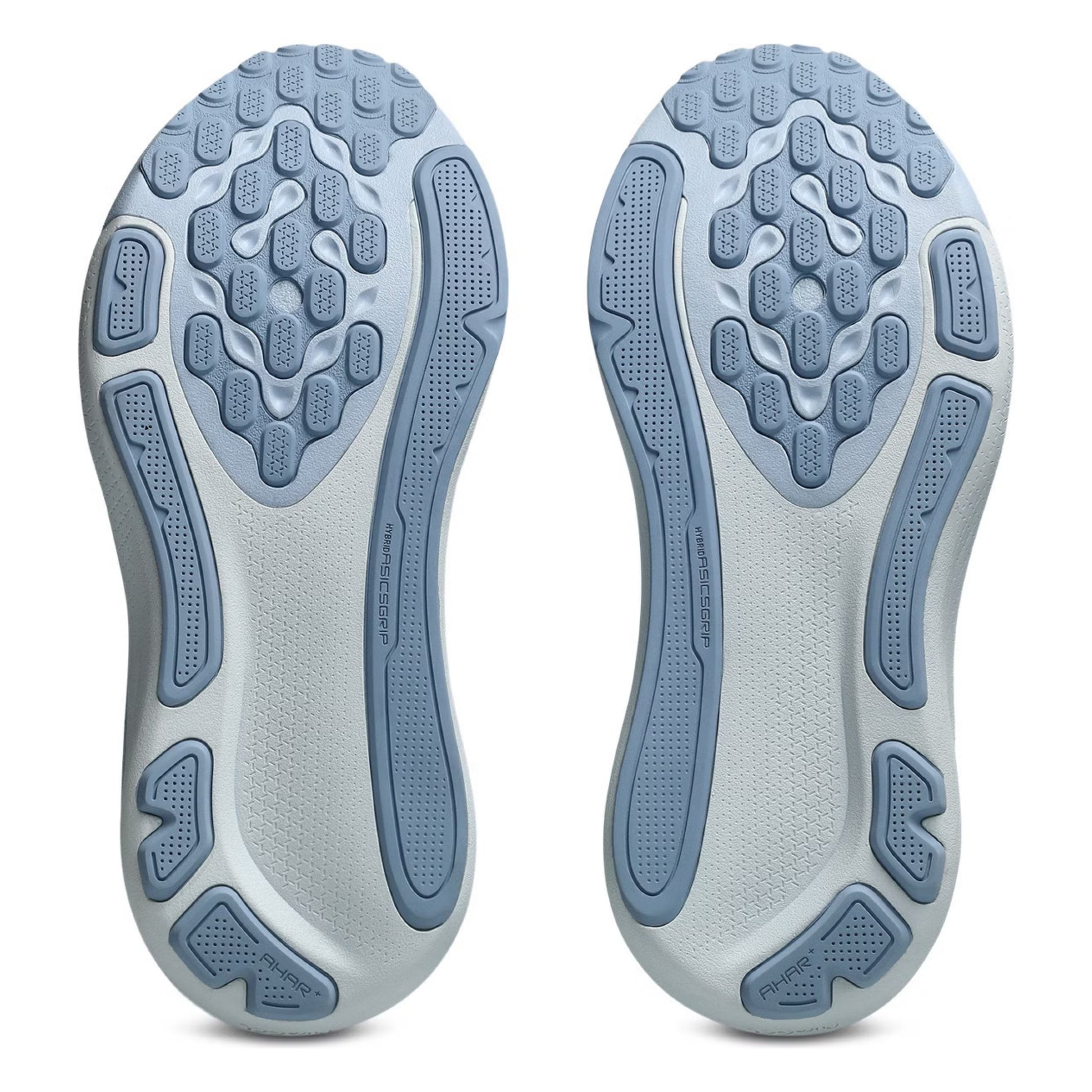 Close-up of the sole of a shoe with a textured design on a white background