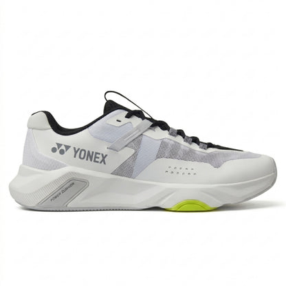White Yonex running shoe on a white background