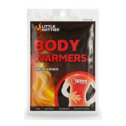 Package of Little Hotties body warmers on a white background