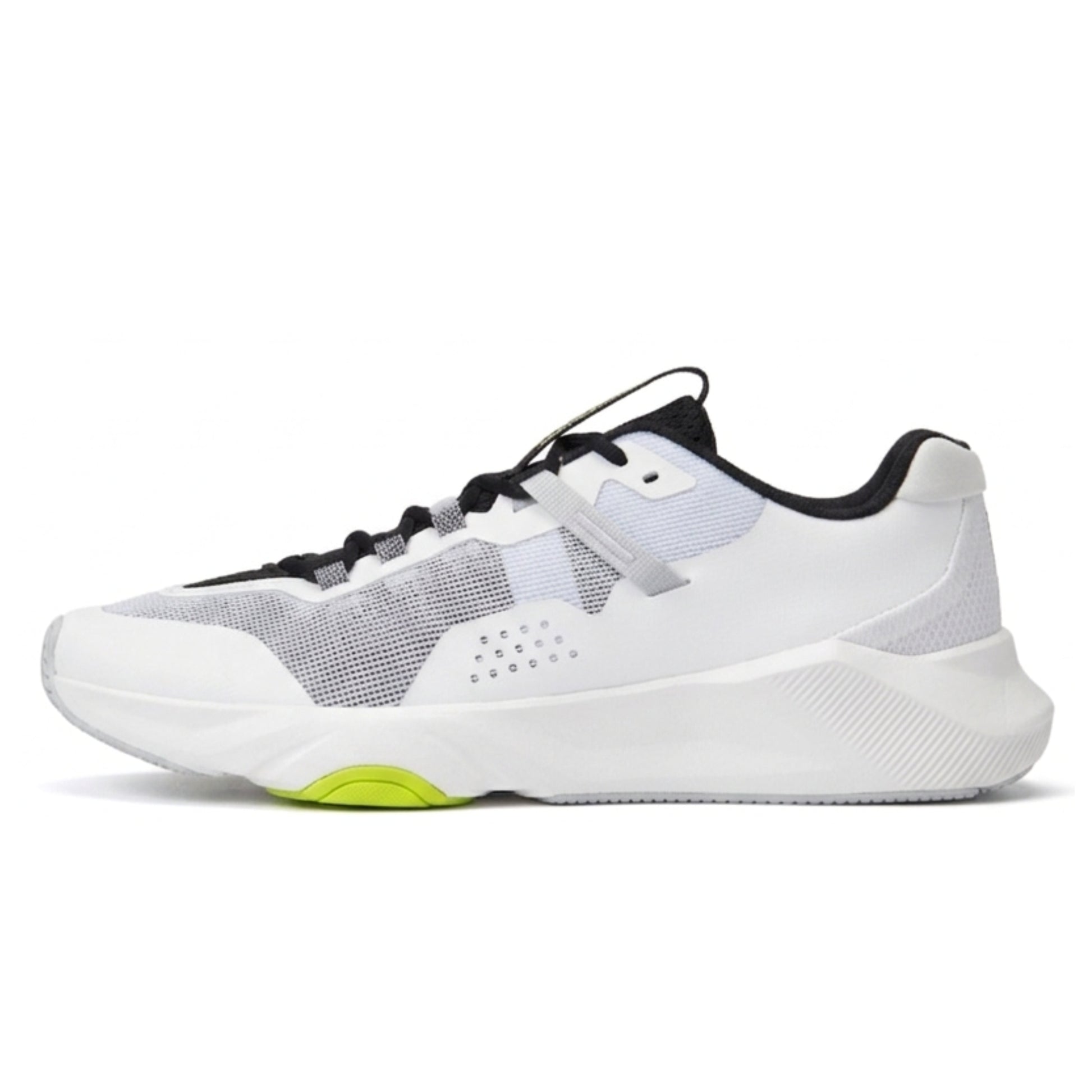 White Yonex running shoe on a white background