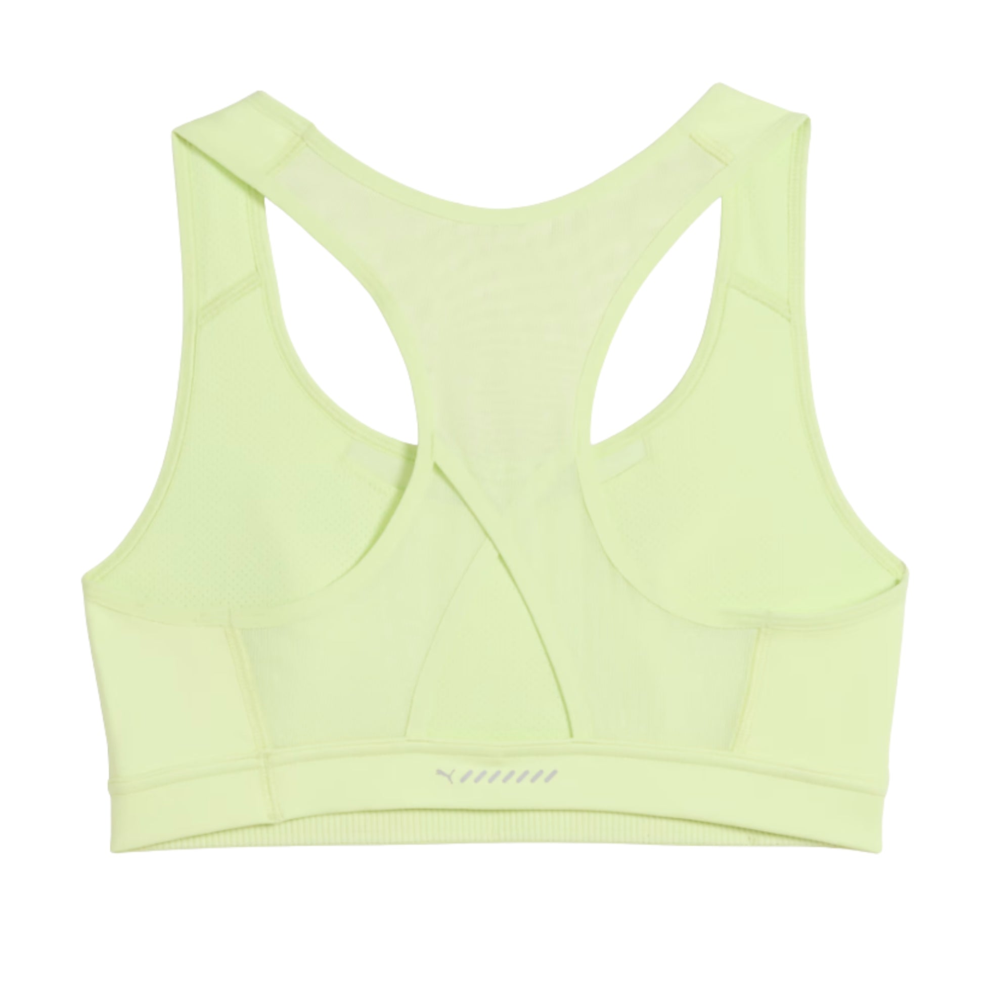 Light green sports Puma bra on a white background