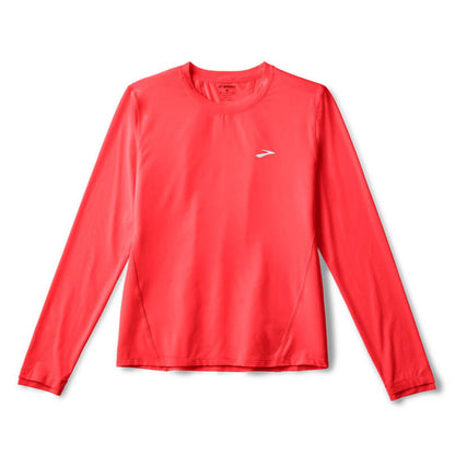 Orange long sleeve shirt on a white background