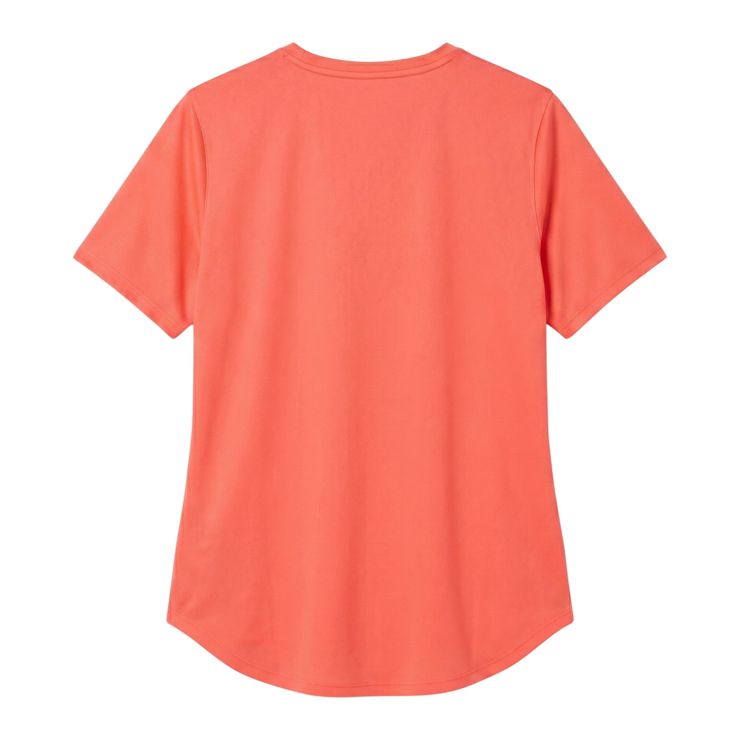 Coral Asics shirt on a white background