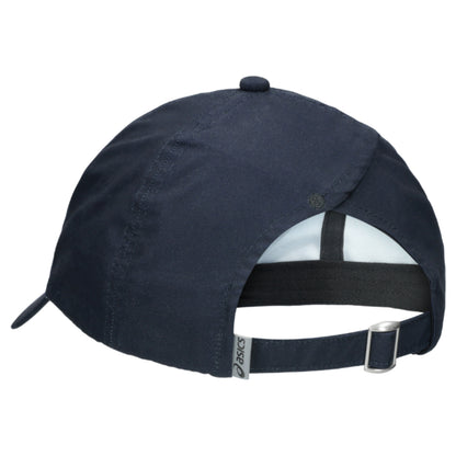 Navy blue cap with a navy strap on a white background