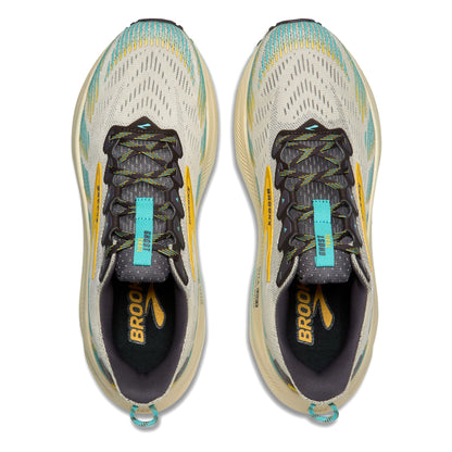 Pair of Brooks running shoes with visible brand logo on a white background