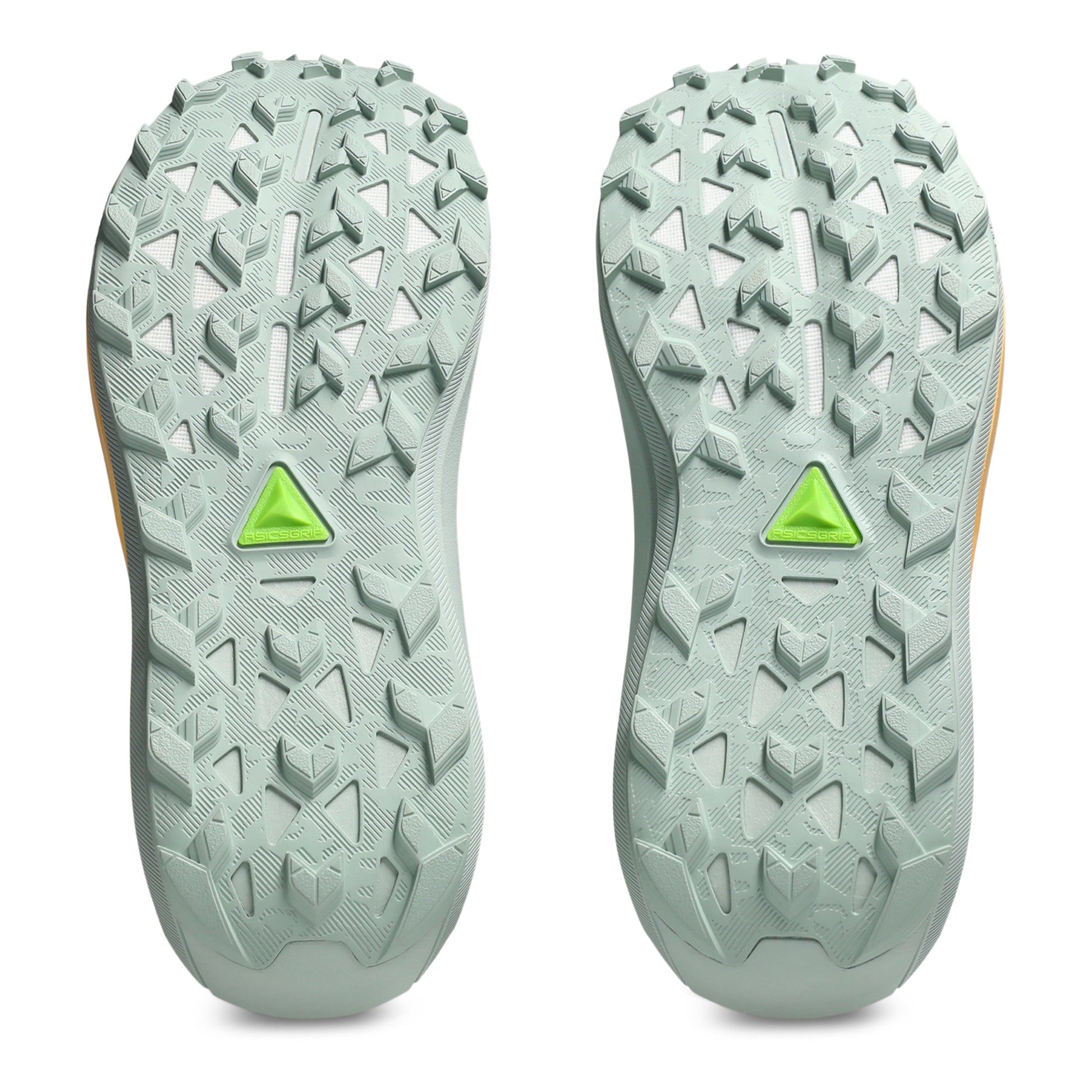 Asics running shoe with green bottom sole 