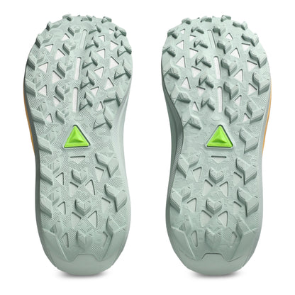 Asics running shoe with green bottom sole 