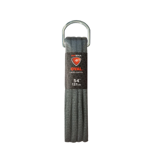 SOFSOLE SHOE LACE ATHLETIC OVAL 137CM GREY