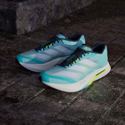 ADIDAS SHOE ADIZERO BOSTON 13 MN  AQUA/WHITE/LUCID LEMON(AW25)