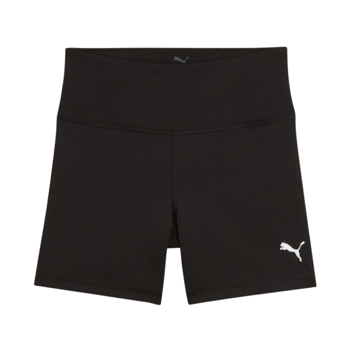 Black Puma tights with a Puma logo on a white background