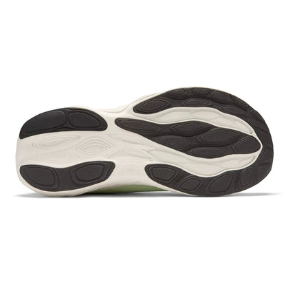 Sole of a shoe with black and white tread pattern on a white background