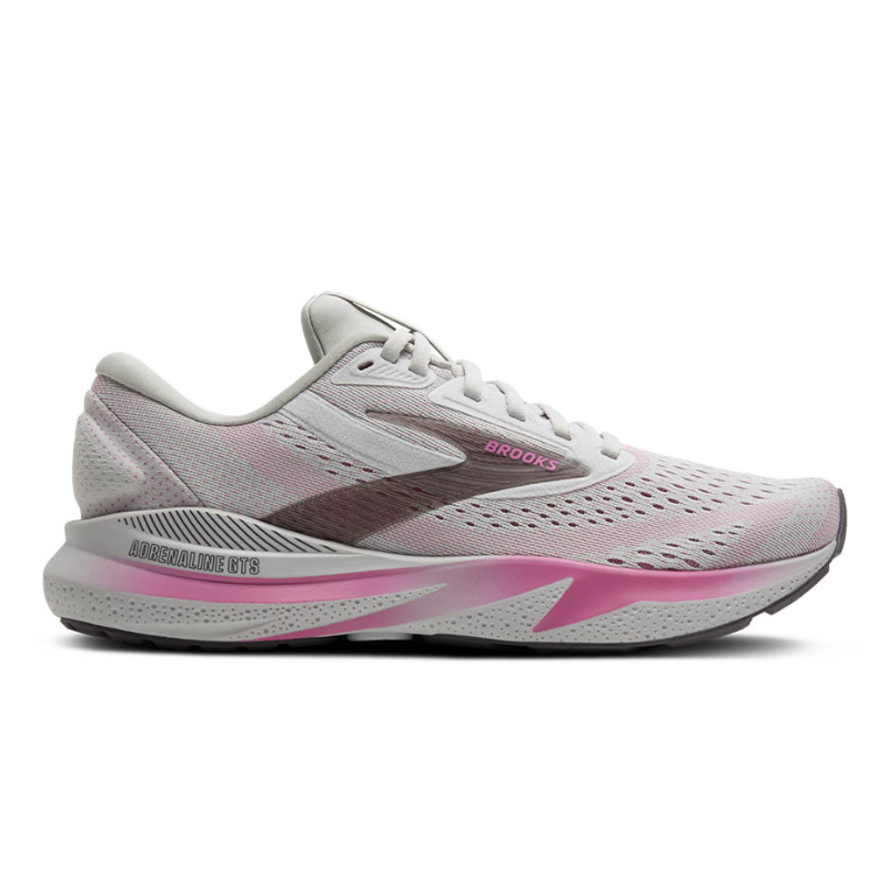 BROOKS SHOE ADRENALINE GTS 24 WN OYSTER/EXCALIBUR/PINK (AW25)