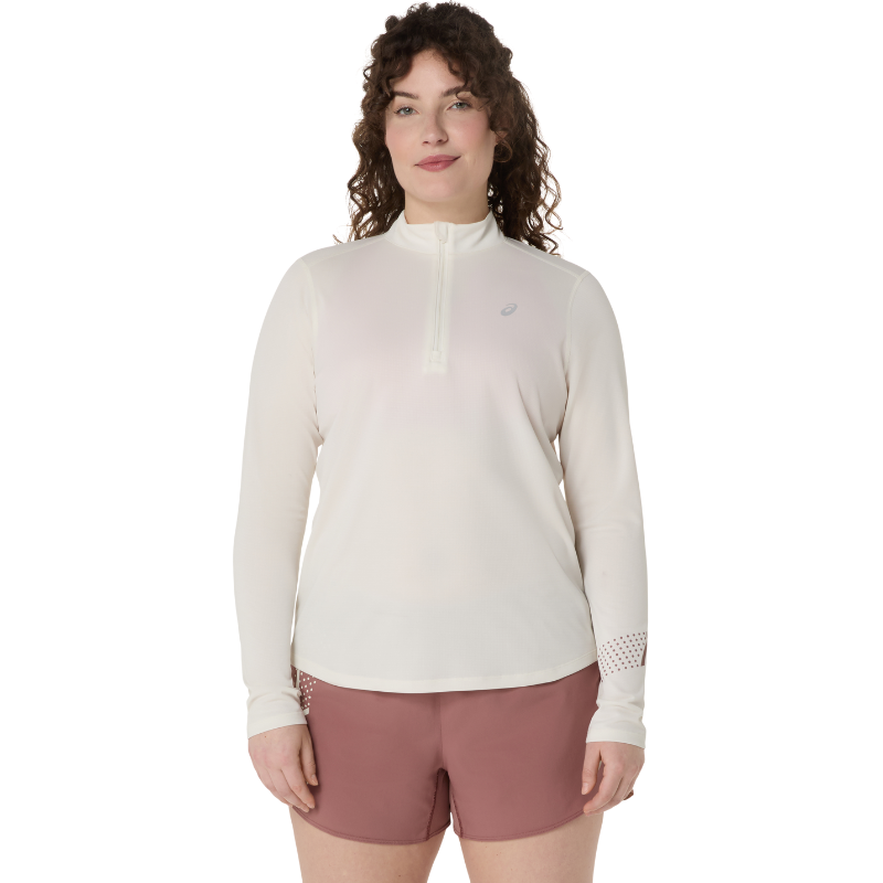 ASICS TOP LONG SLEEVE ICON HALF ZIP WN CREAM (AW25)