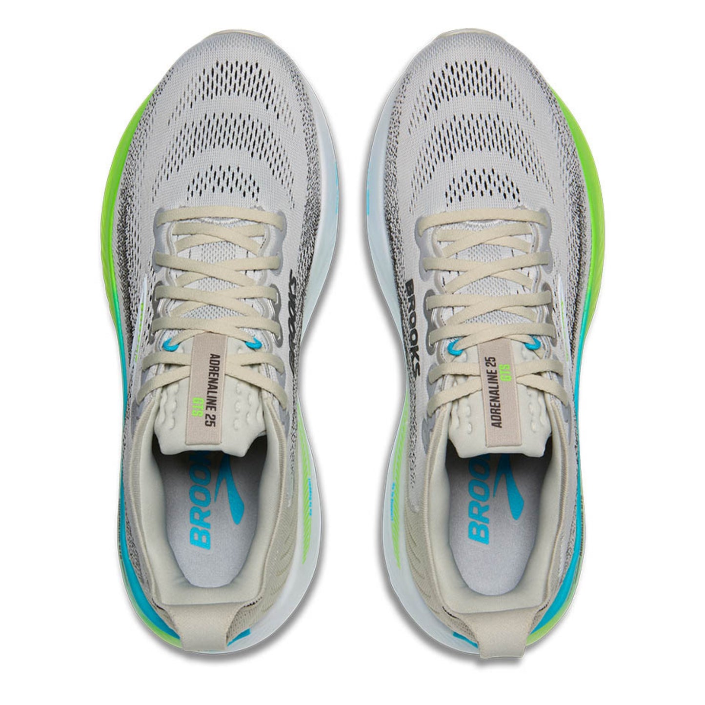 BROOKS SHOE ADRENALINE GTS 25 MN OYSTER/GREEN GECKO/BLUE (SS26)
