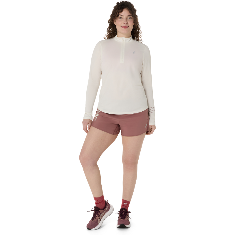 ASICS TOP LONG SLEEVE ICON HALF ZIP WN CREAM (AW25)