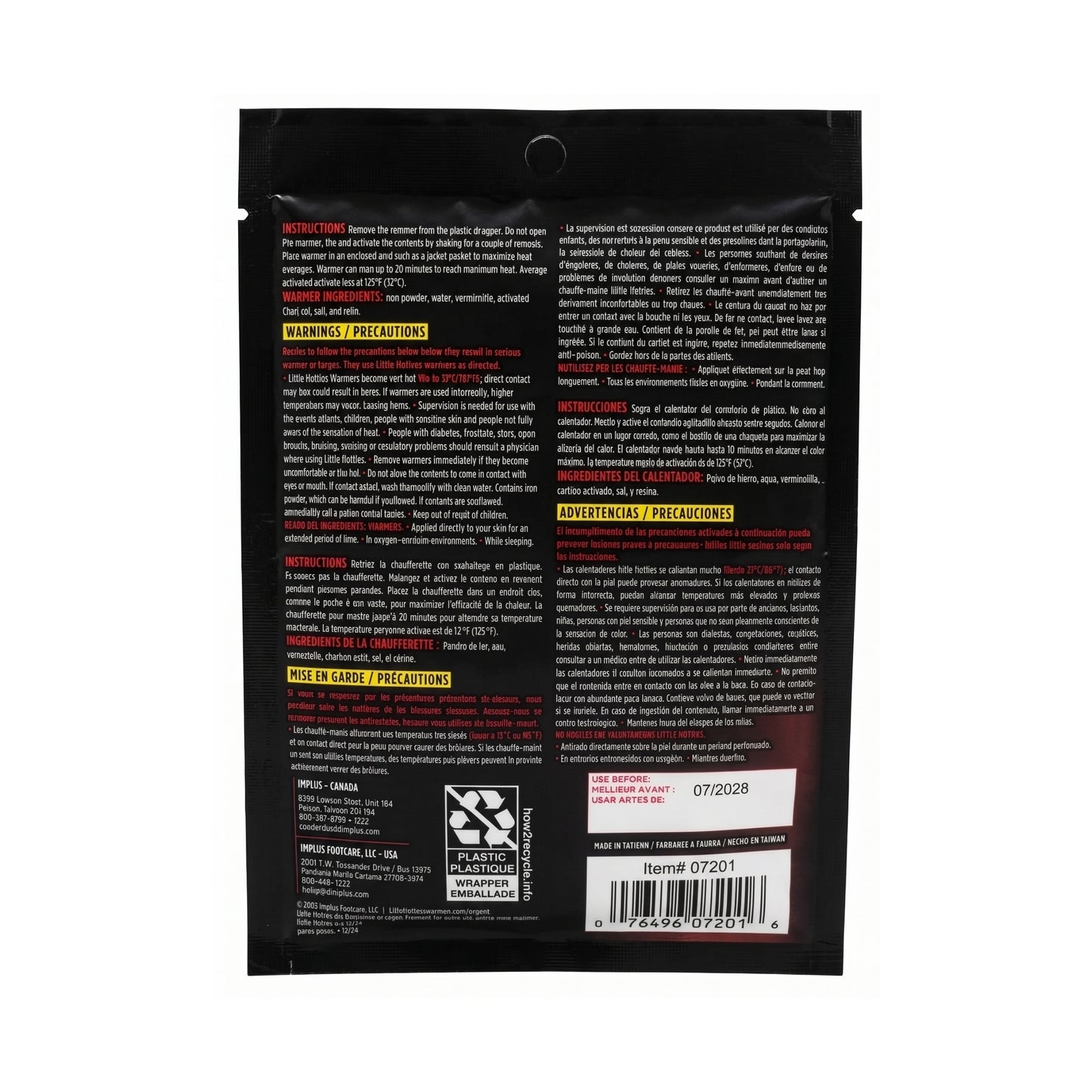 Back view of a black product packaging with text and labels on a white background