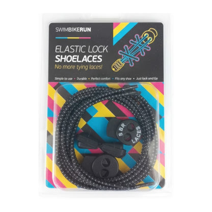 Packaged elastic shoelaces with colorful design background  on a white background
