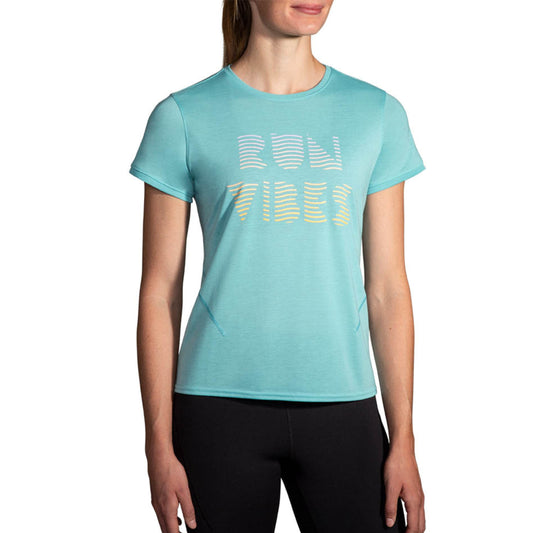 BROOKS SHIRT TEE DISTANCE 3.0 WN AQUA/RUN VIBES (AW25)