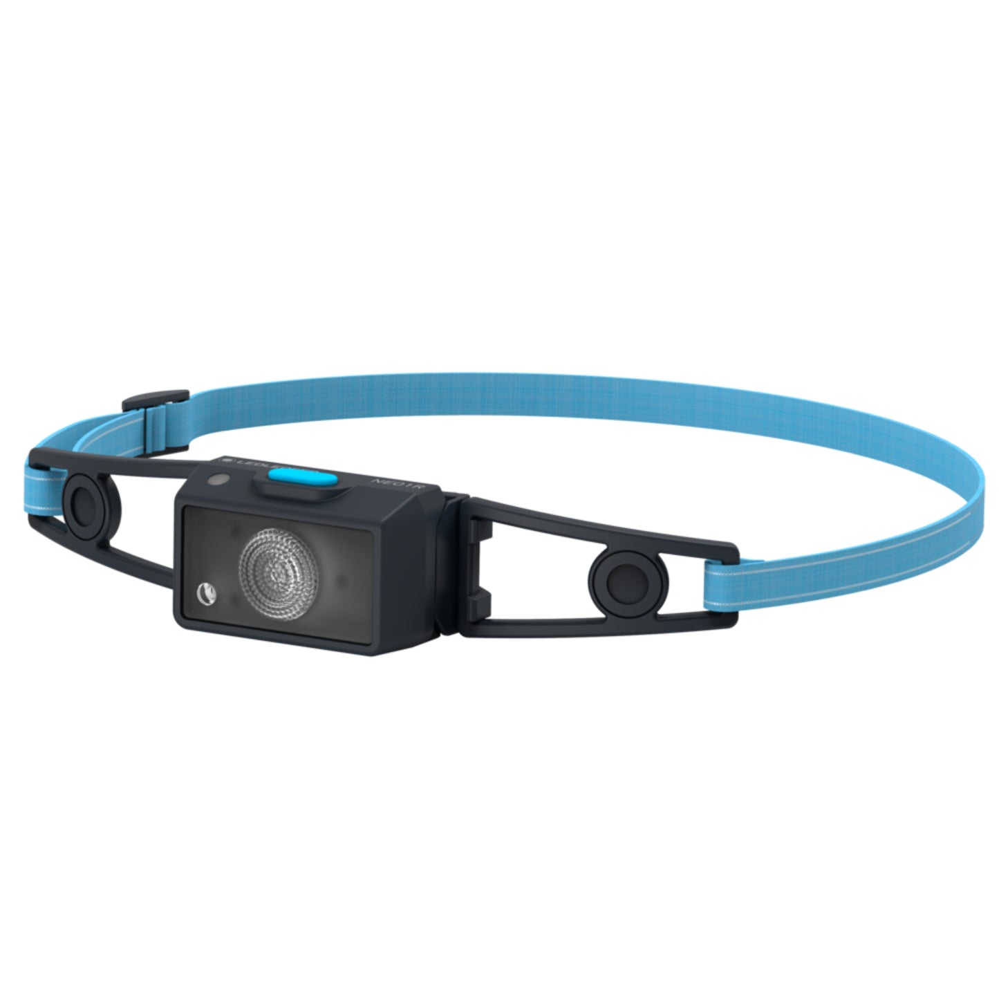 Headlamp with blue headlamp on a white background