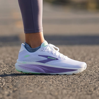 BROOKS SHOE GHOST 18 WN WHITE/PURPLE HEBE/GREEN (AW26)