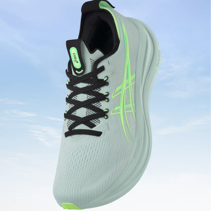 ASICS SHOE GEL-NIMBUS 28 MN COLD MOSS/ILLUMINATE GREEN (SS26)