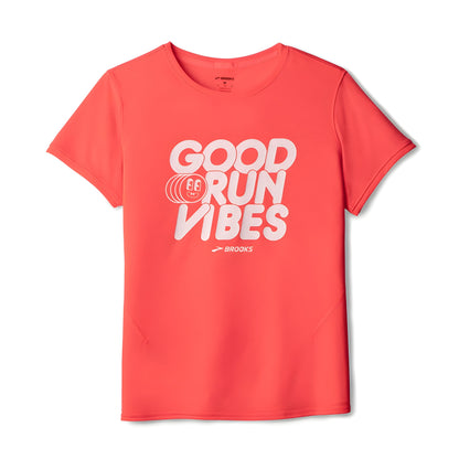 BROOKS SHIRT TEE DISTANCE 3.0 WN NEO CAYENNE/GOOD RUN VIBES (AW25)