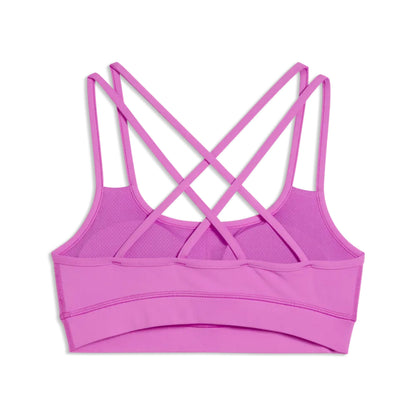 Puma Hyrox Bra in colour electric orchid on a white background