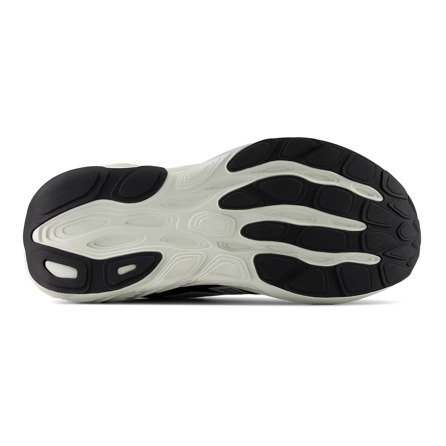 Black and white sole of a shoe on a white background