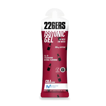 Red and white isotonic gel package with '226ERS' branding on a white background